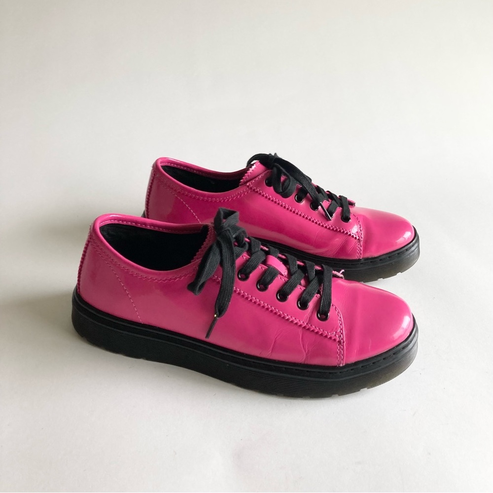 Dr. Martens Spin Pink Patent Leather Low Top Sneakers size 11